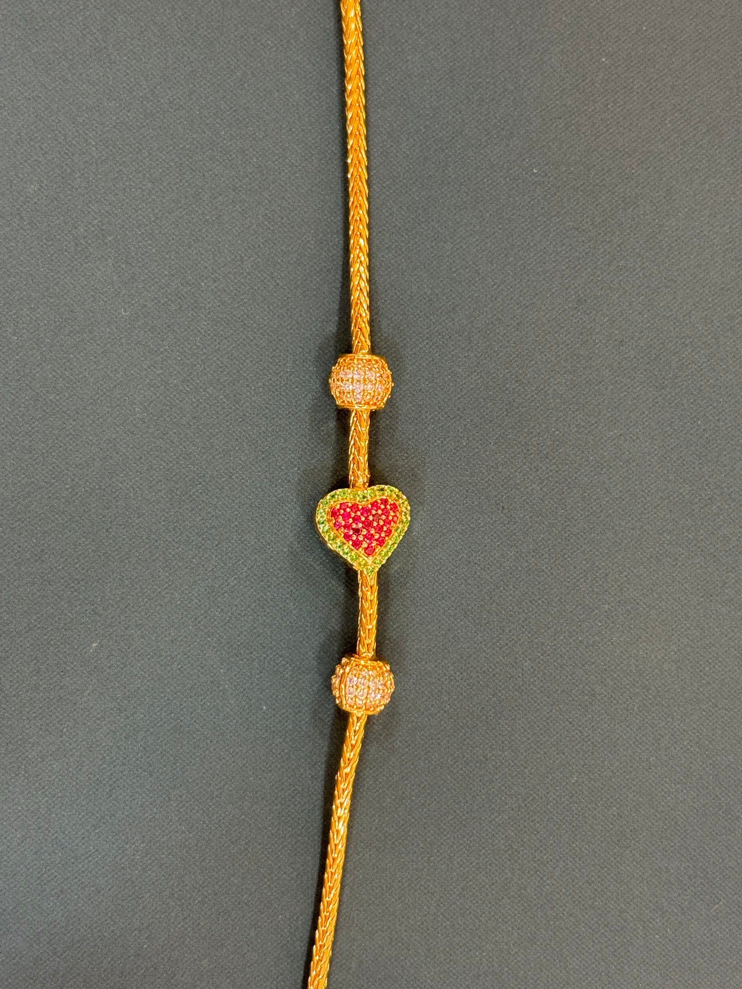 Heart Mugappu Thali Kodi Chain