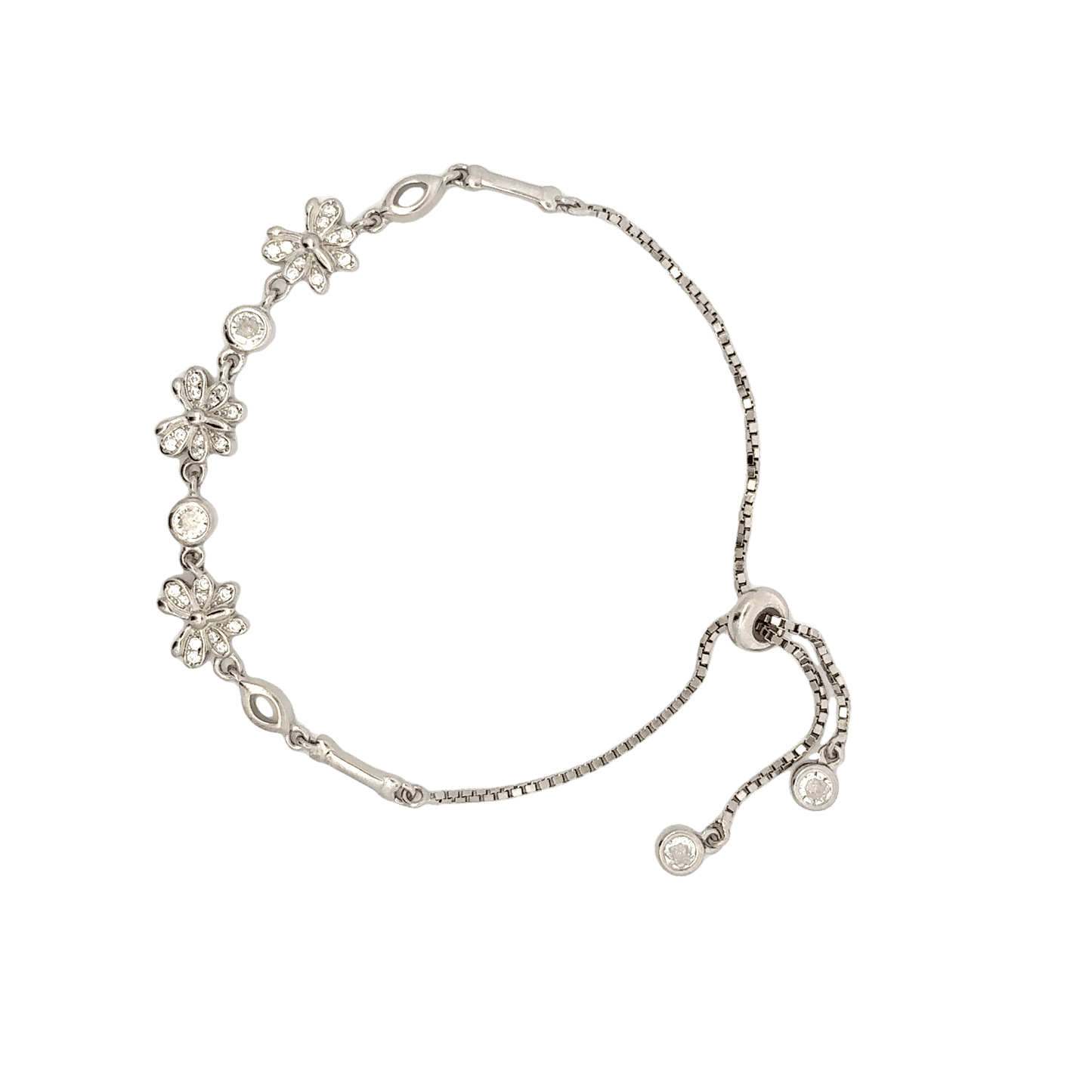 Rhodium Butterfly with charm bracelet