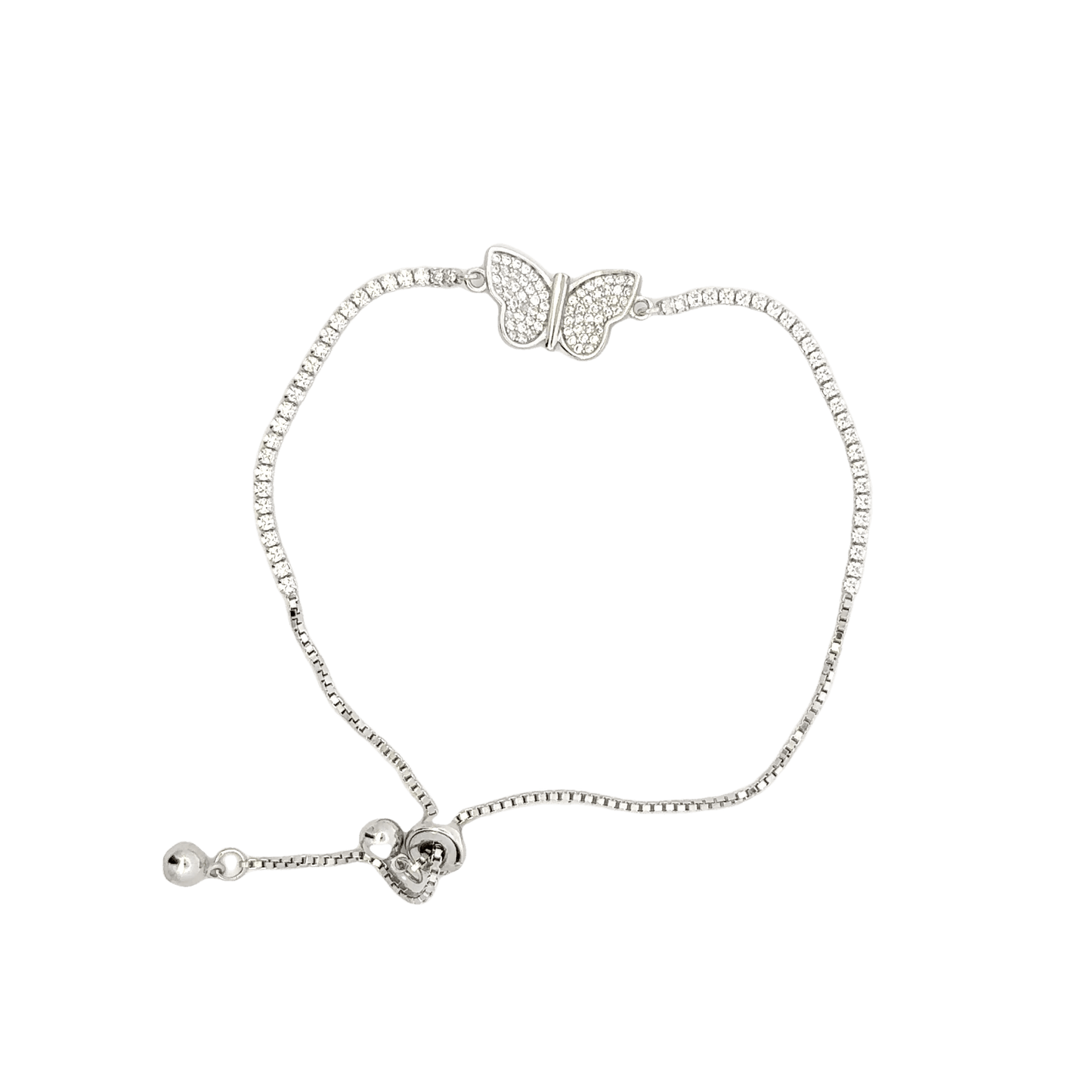 Rhodium Butterfly bracelet