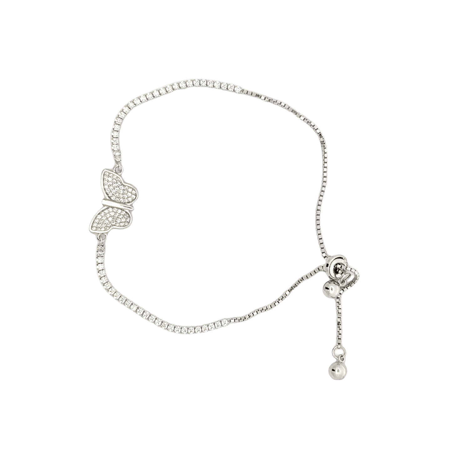 Rhodium Butterfly bracelet