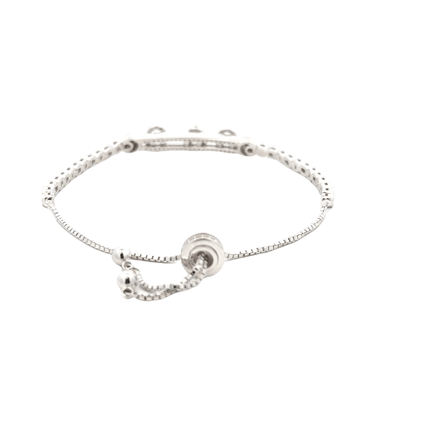Rhodium Pandora moments bracelet