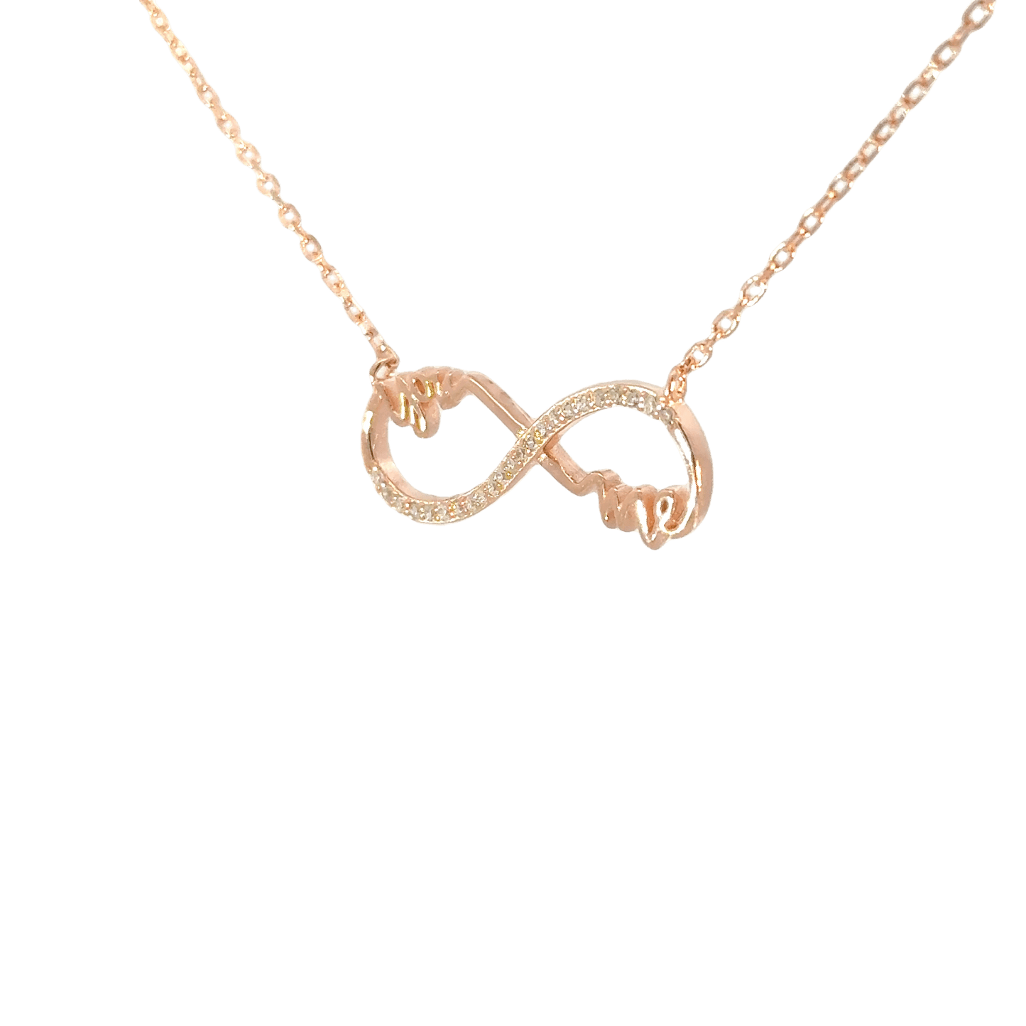 Rosegold Infinity Chain with pendant