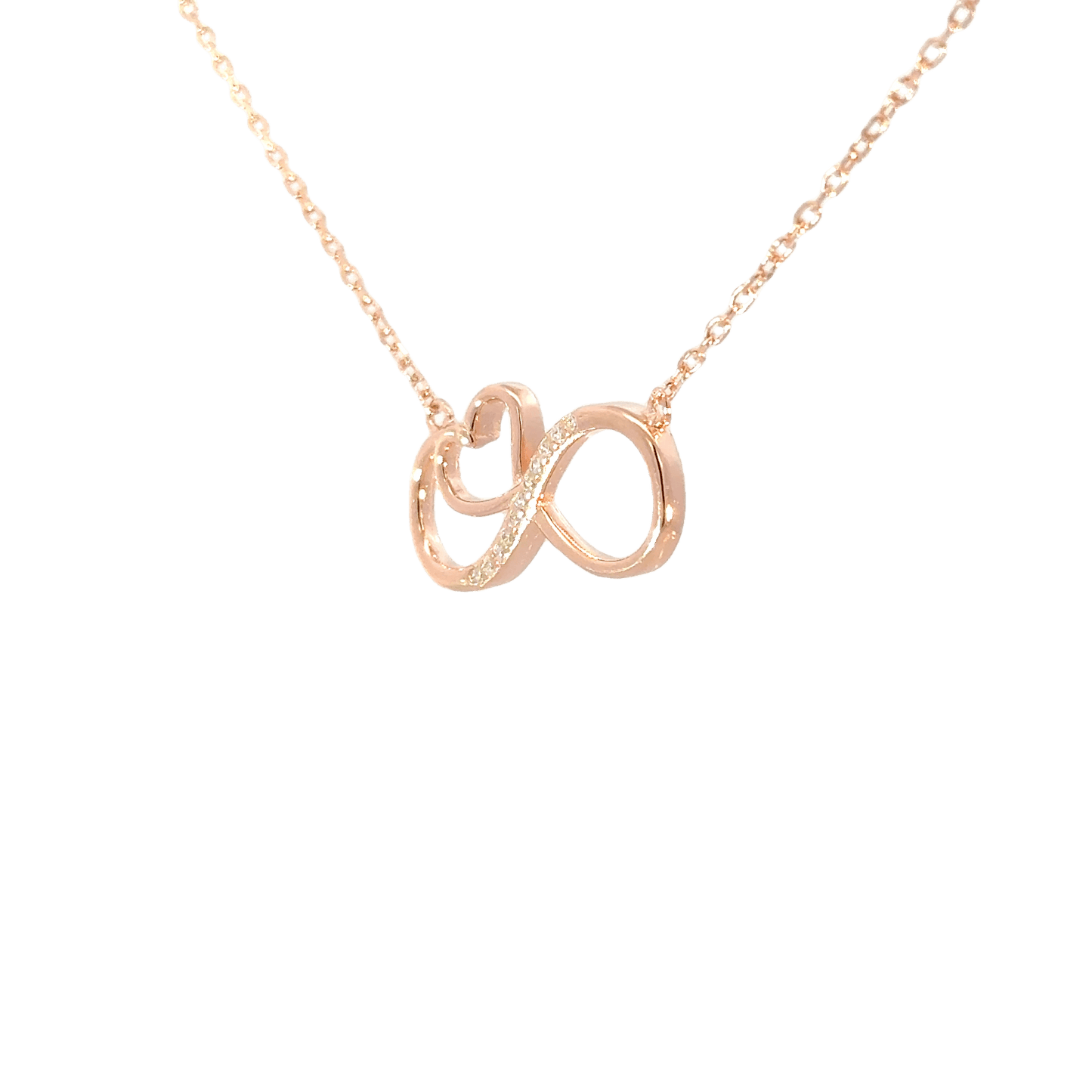 Rosegold Infinity Chain with pendant