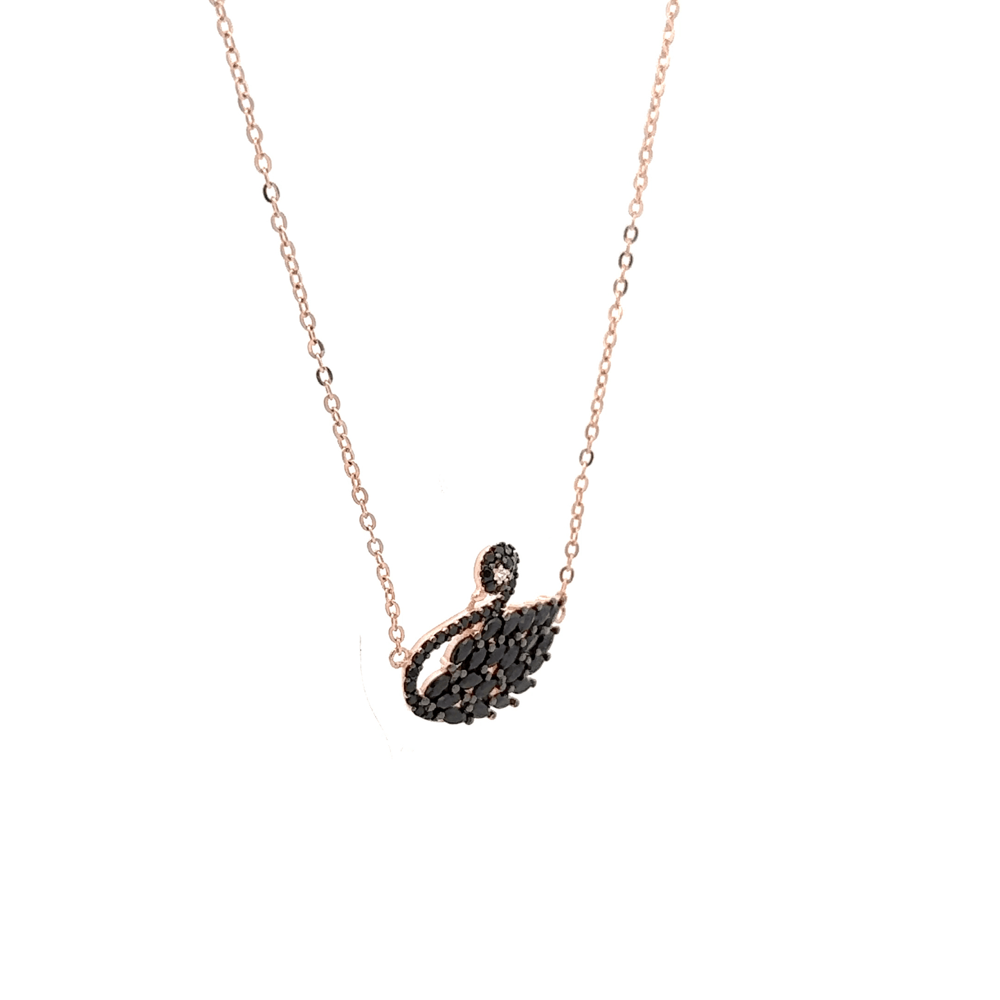 Rosegold Swan Chain With Pendant