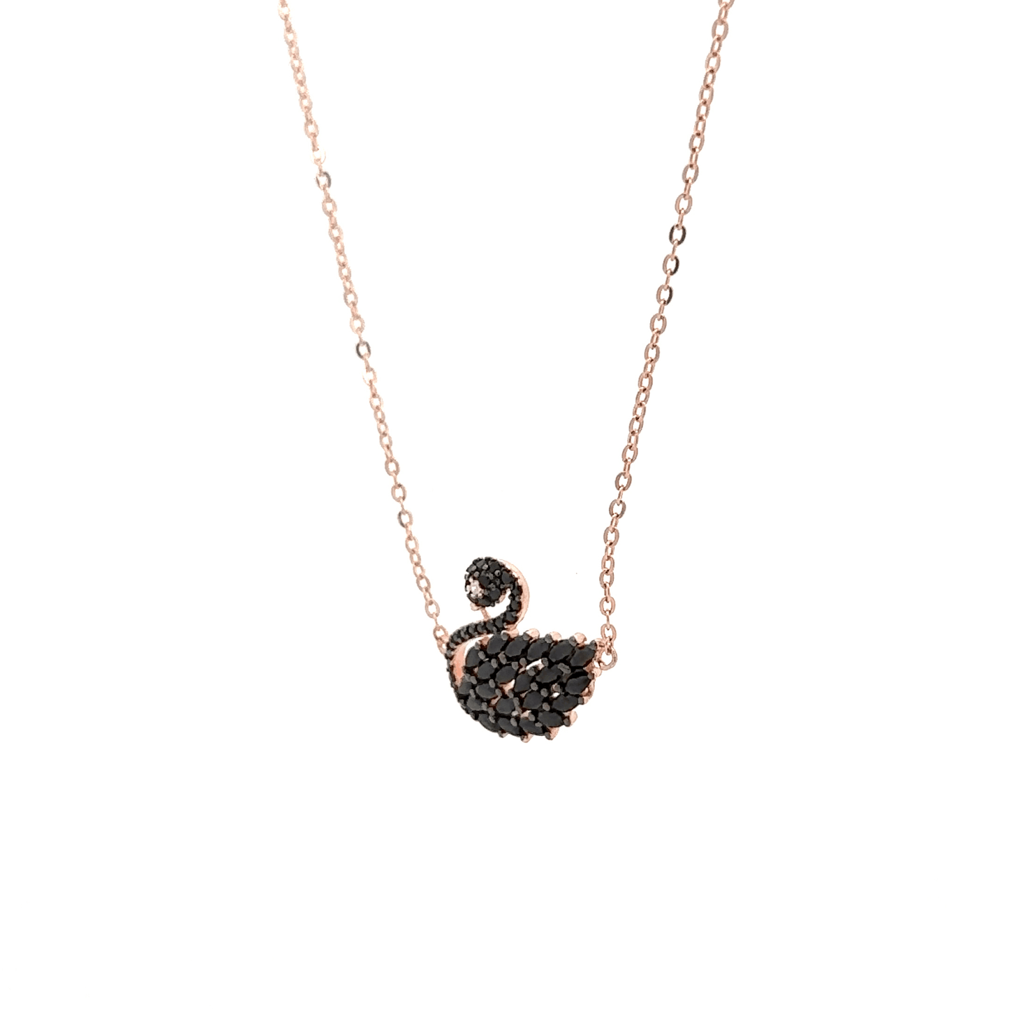 Rosegold Swan Chain With Pendant
