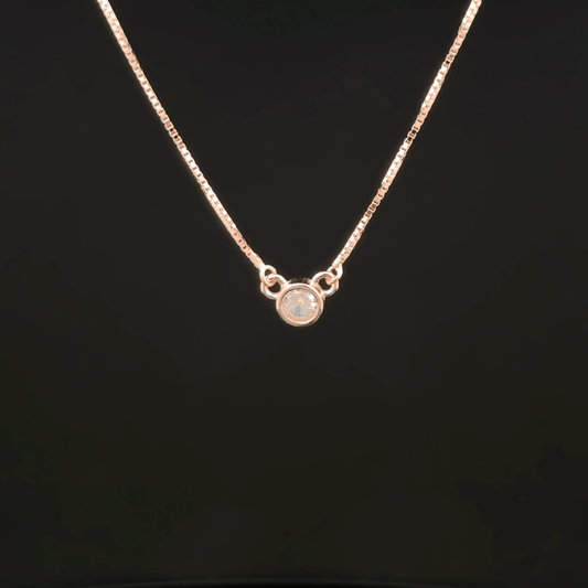 Single Stone Chain Pendant