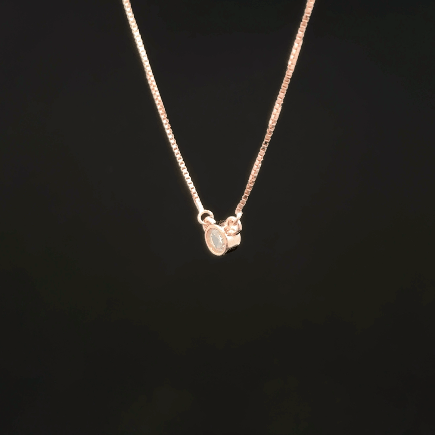 Single Stone Chain Pendant