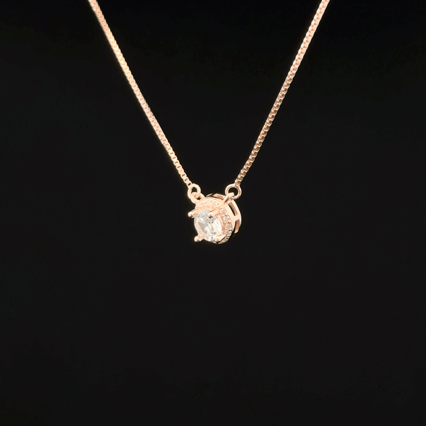 Single stone Chain Pendant