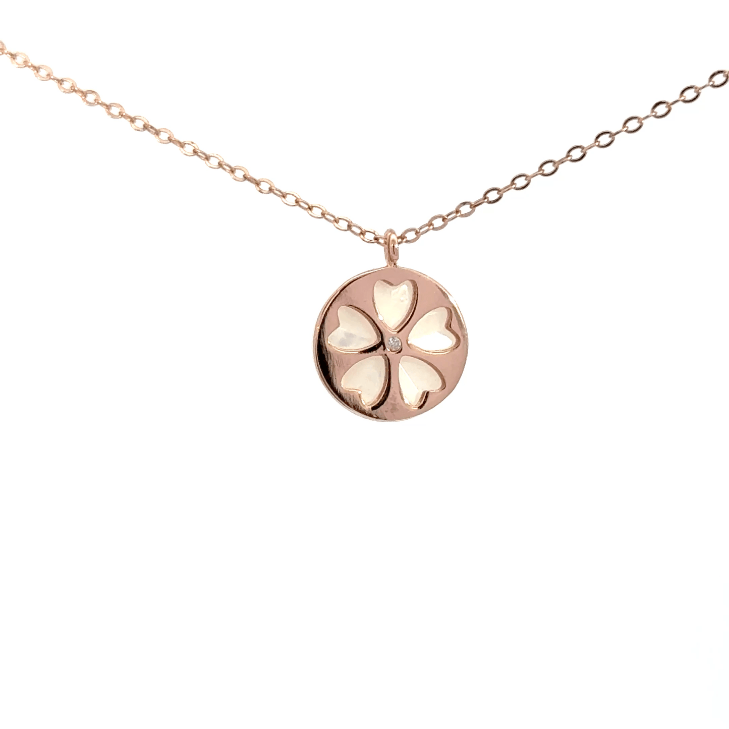 Rosegold circle chain with pendent