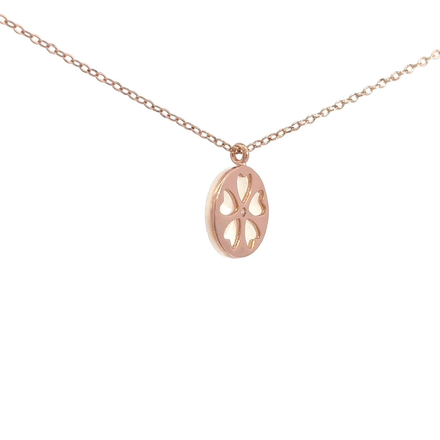 Rosegold circle chain with pendent