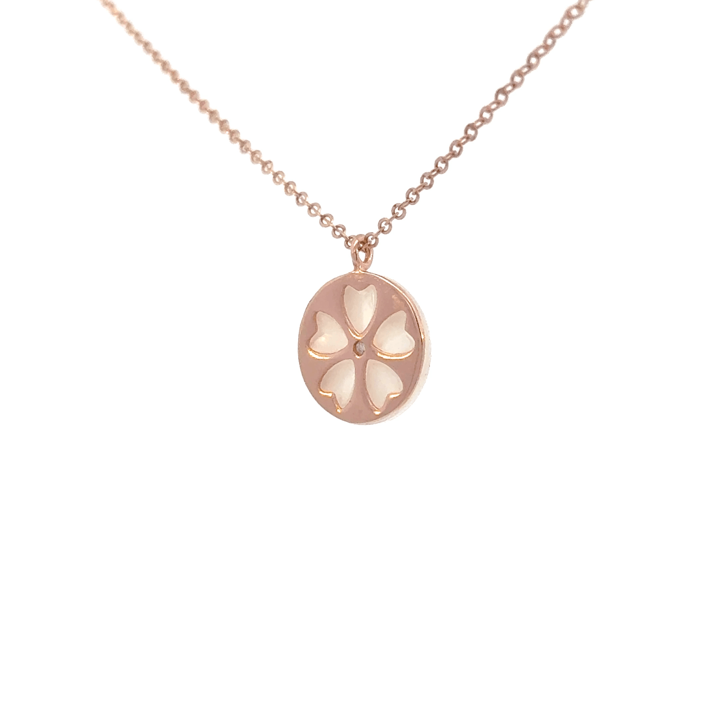 Rosegold circle chain with pendent