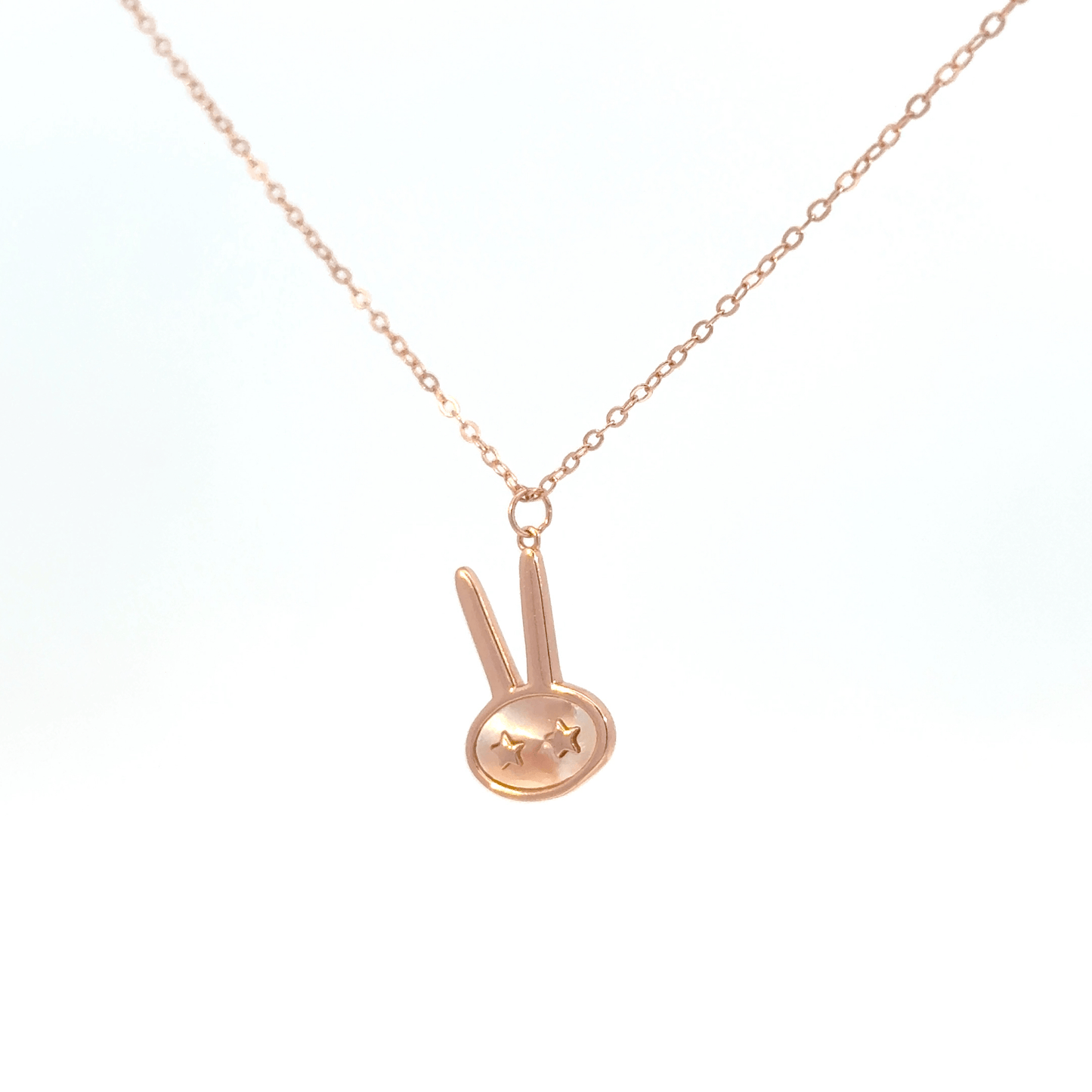 Rosegold rabbit chain with pendent