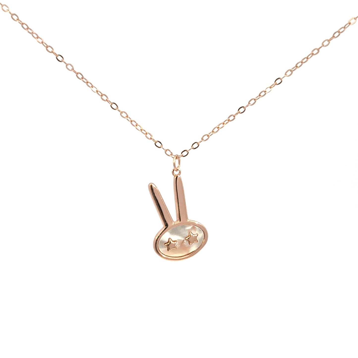 Rosegold rabbit chain with pendent
