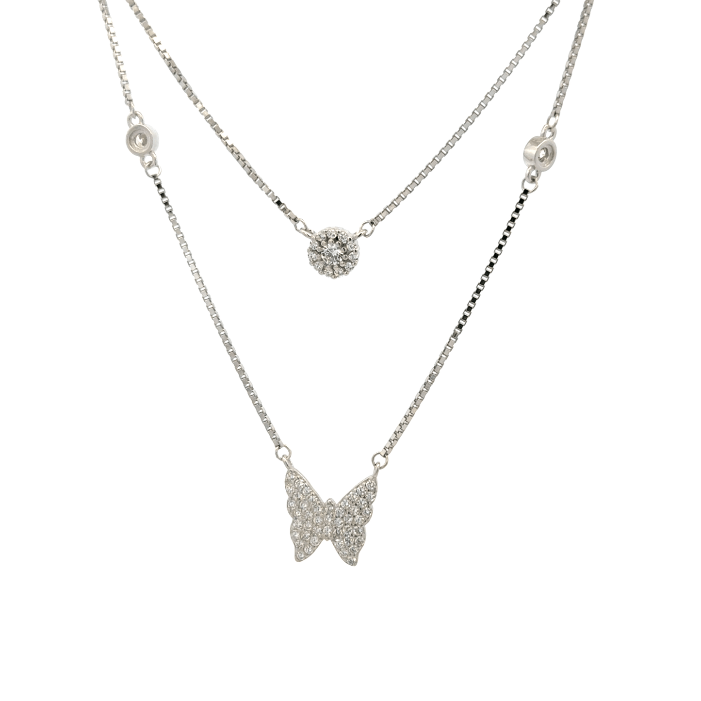 Double Layer Butterfly Chain