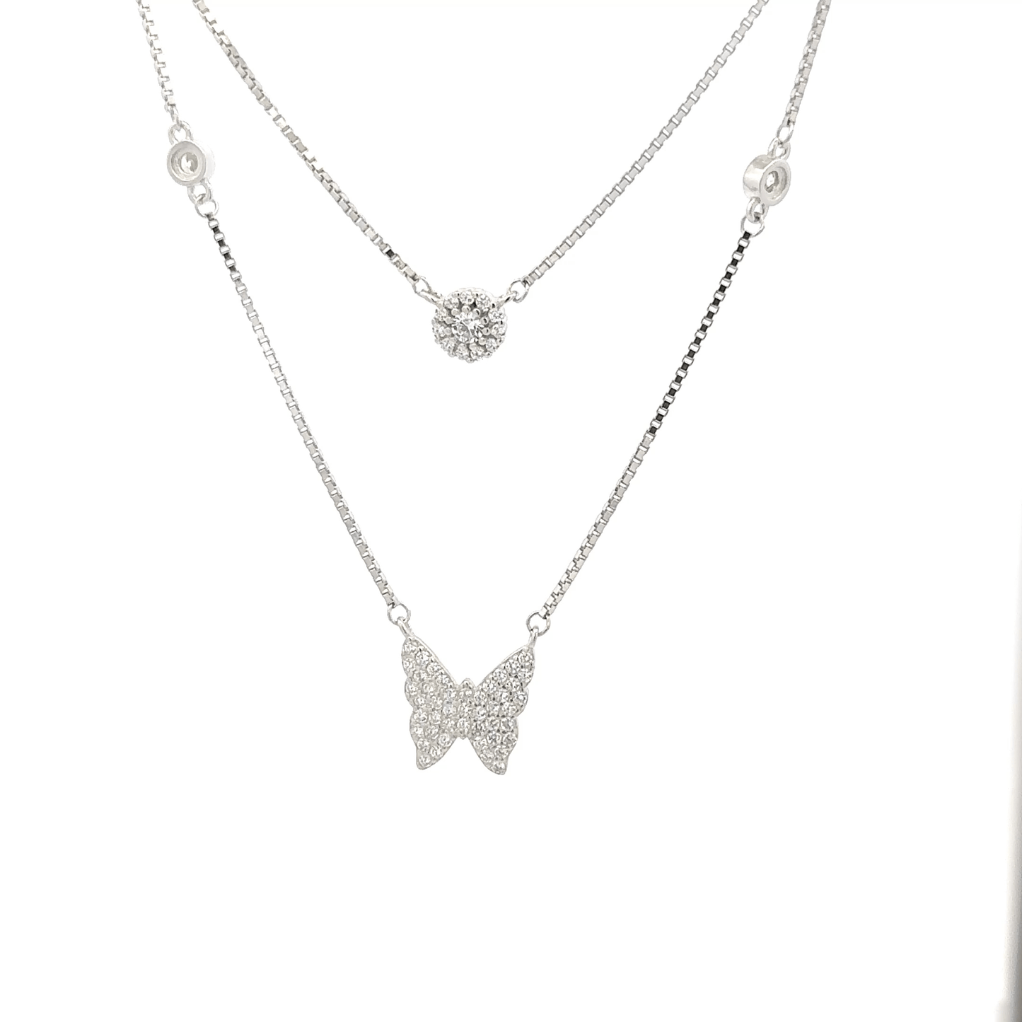 Double Layer Butterfly Chain