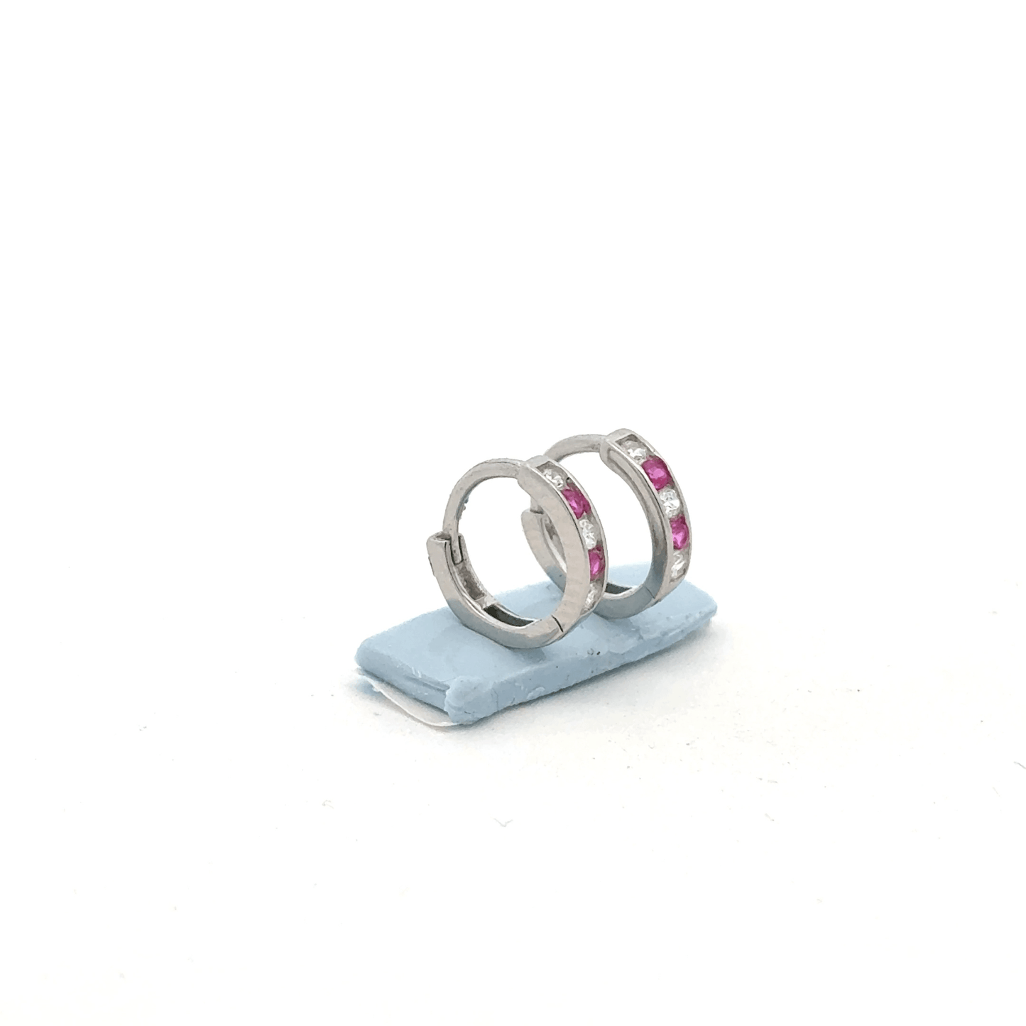 Small Red Color Stone Baali Earring
