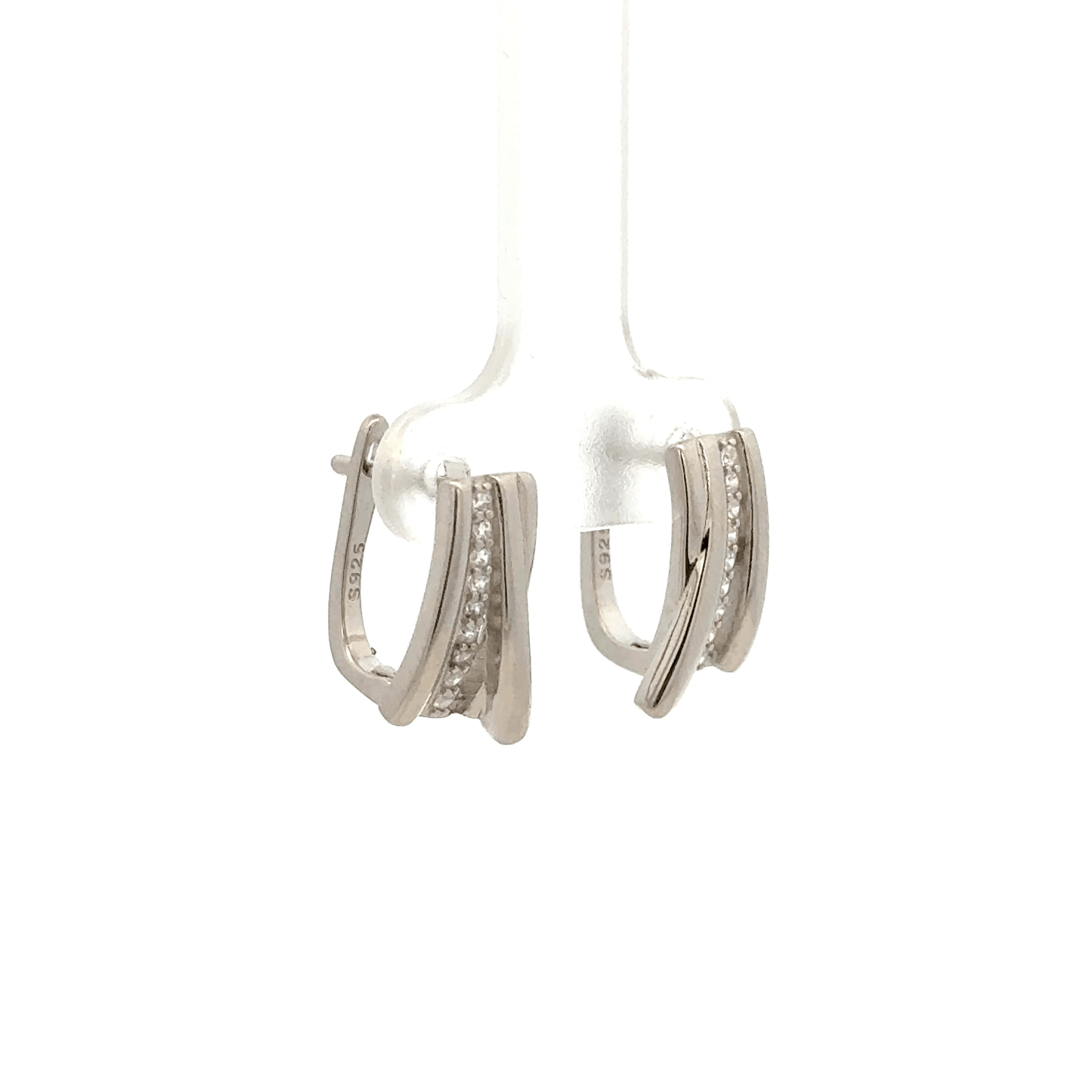 J Stud Hoop Earring