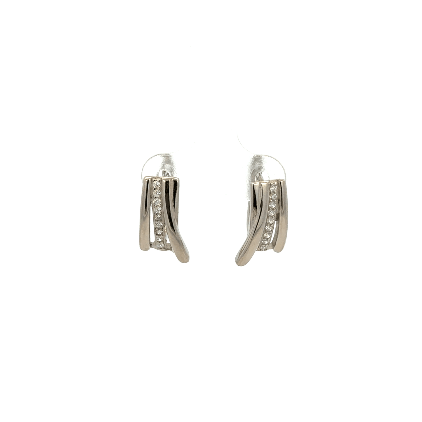 J Stud Hoop Earring