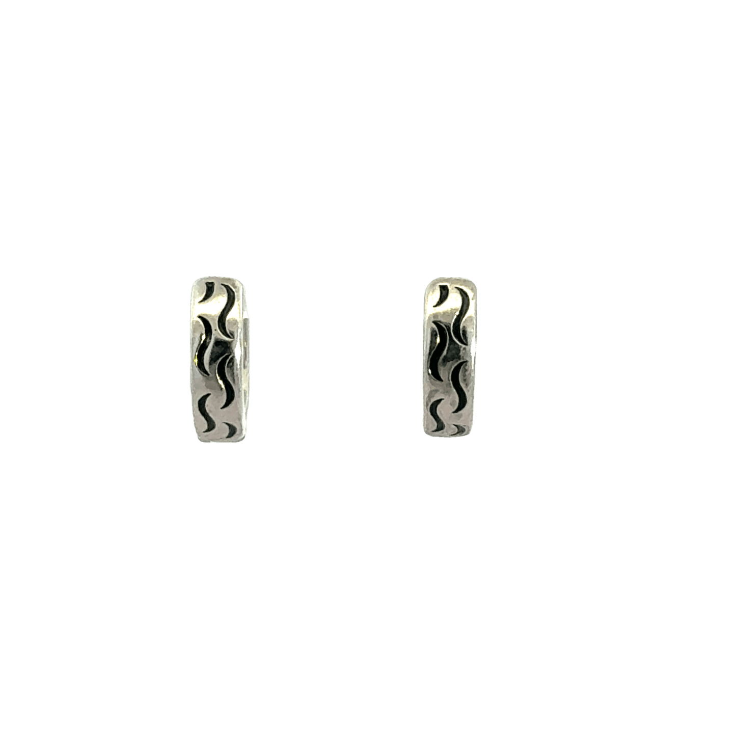 Black Enamel Bali Earring