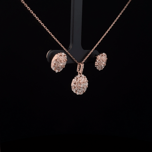 Circle Chain Pendant Earrings