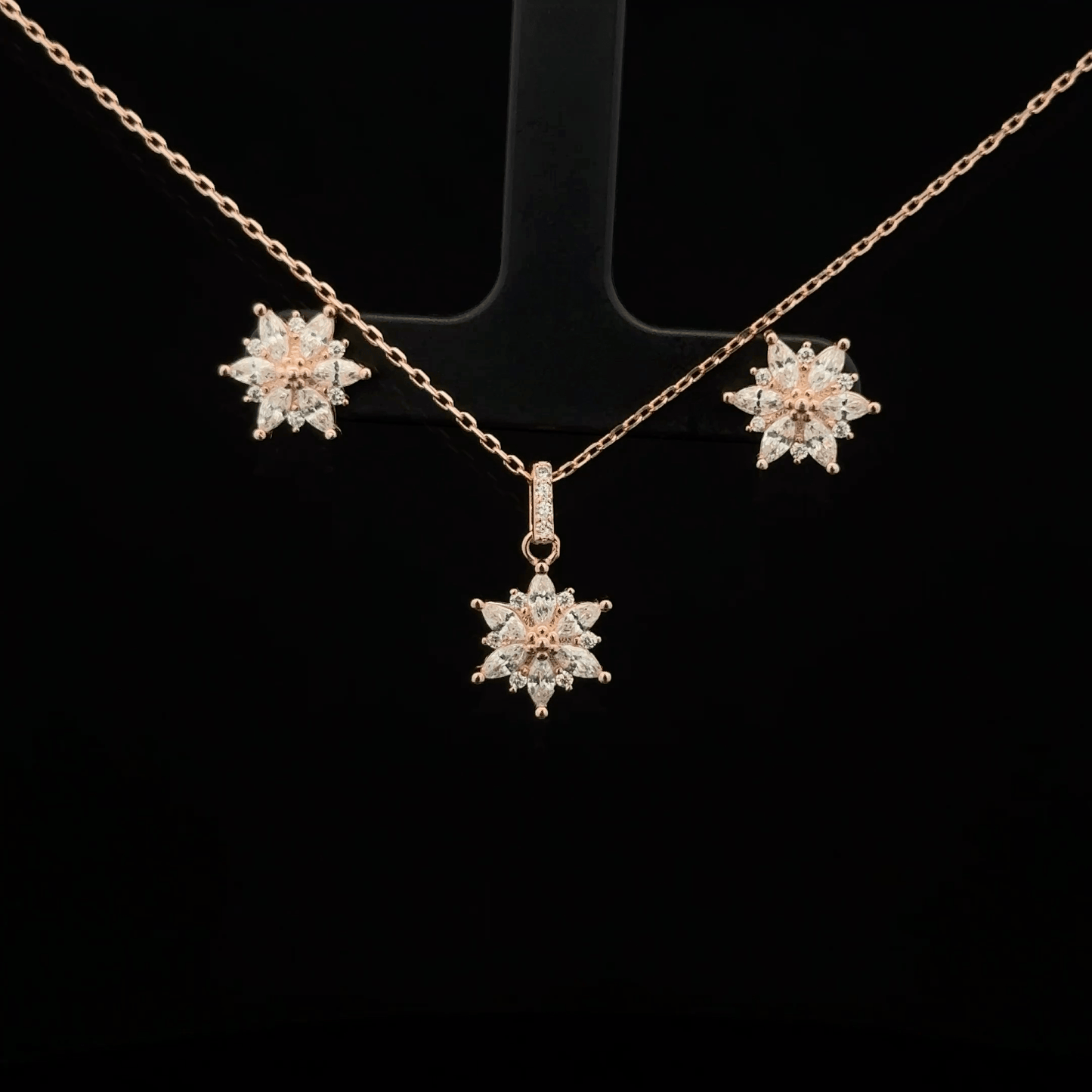 Star Chain Pendant Earrings