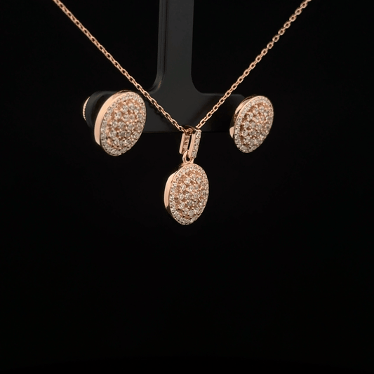 Circle Chain Pendant Earrings