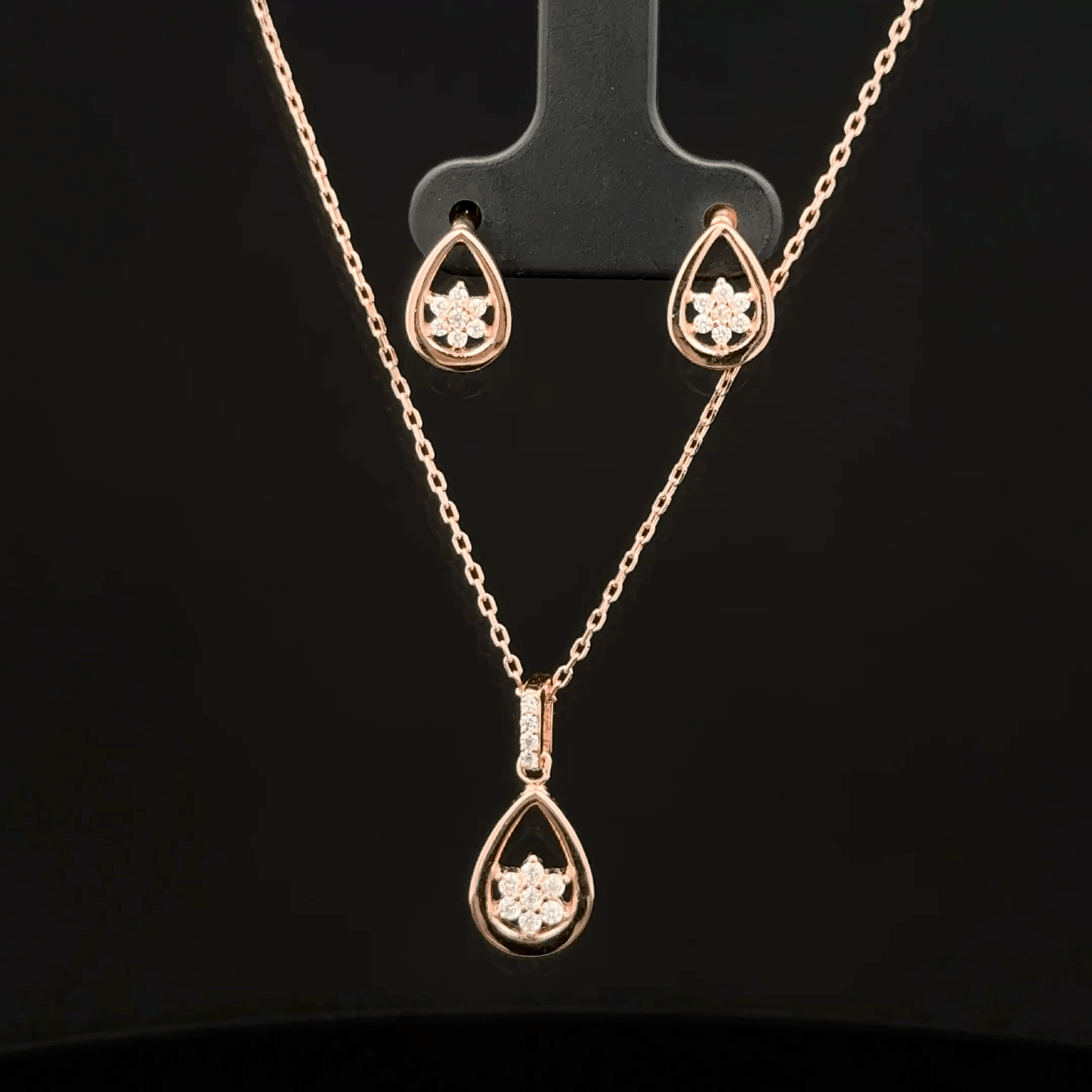 Drop Chain Pendant Earrings