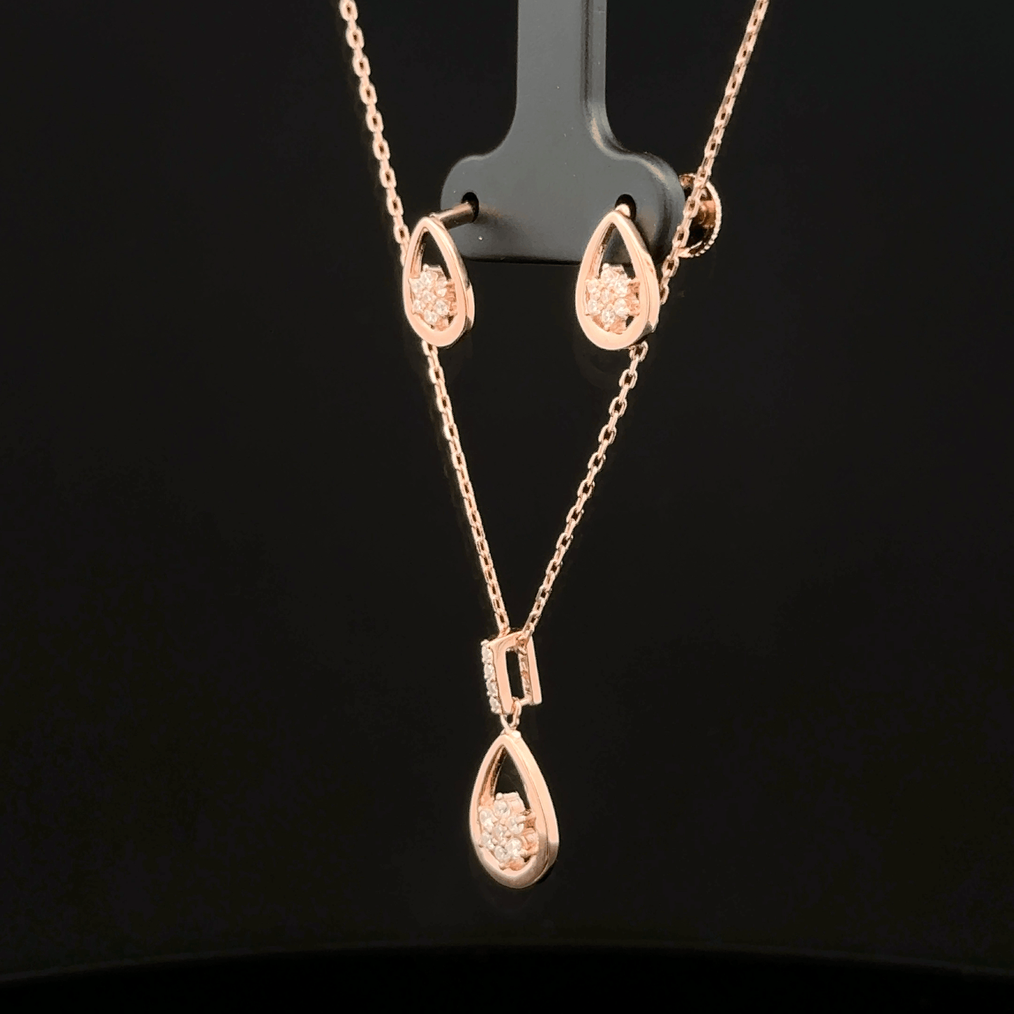 Drop Chain Pendant Earrings