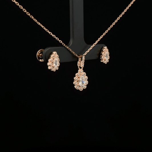 Oval Chain Pendant Earrings