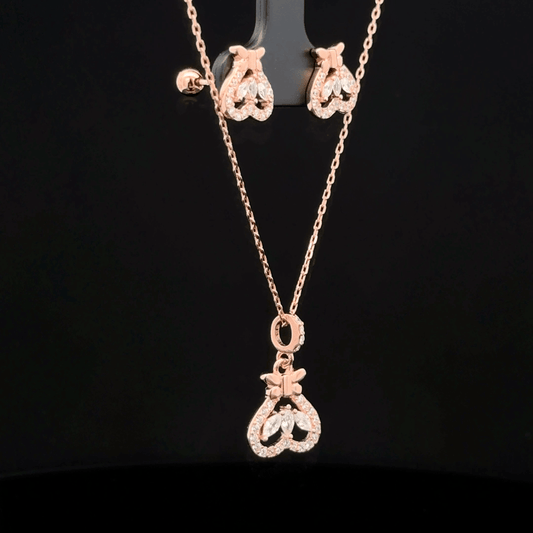 Heart Chain Pendant Earrings