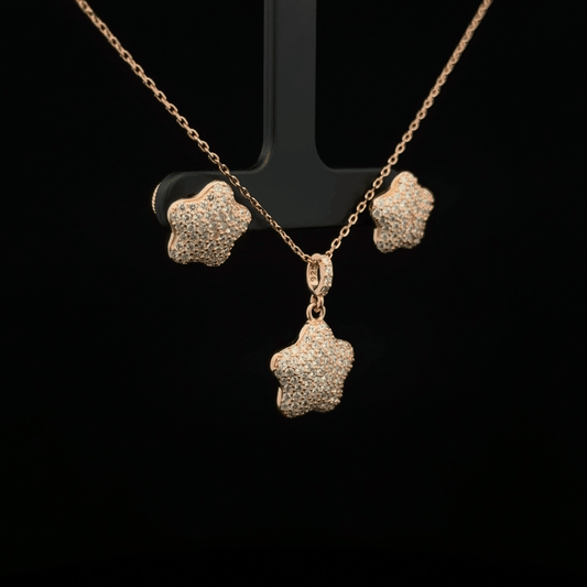 Star Chain Pendant Earrings