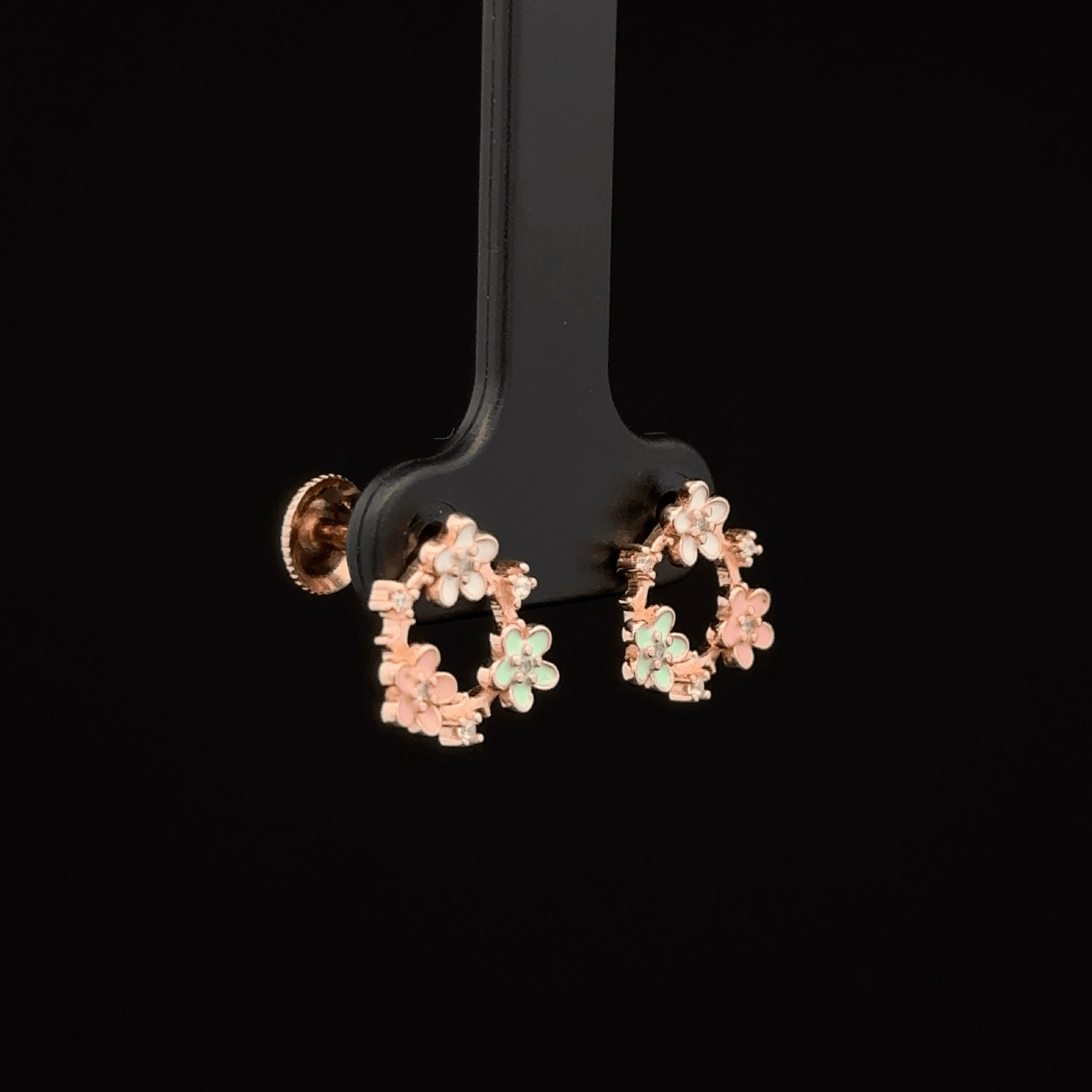 Rosegold Flower Earring