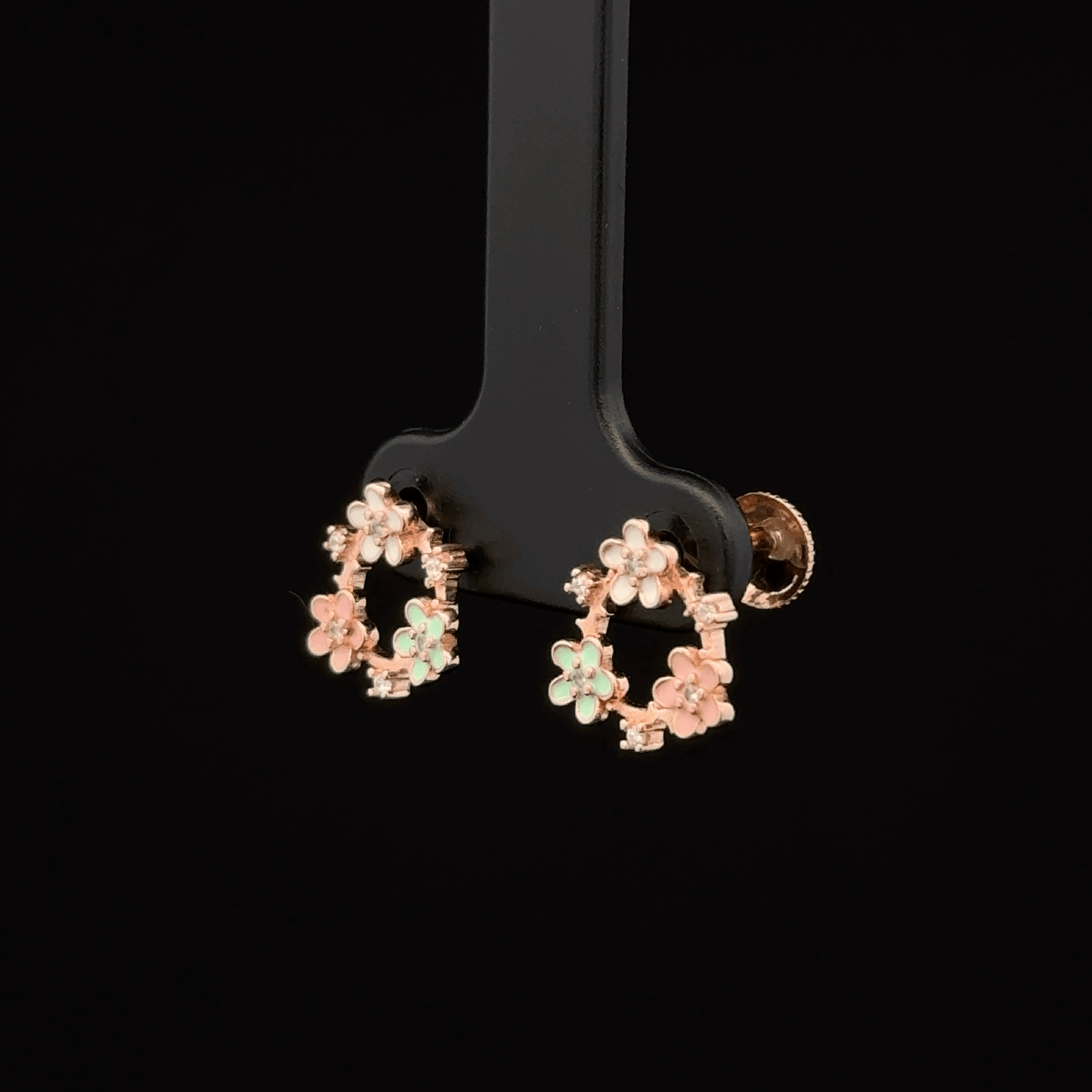 Rosegold Flower Earring