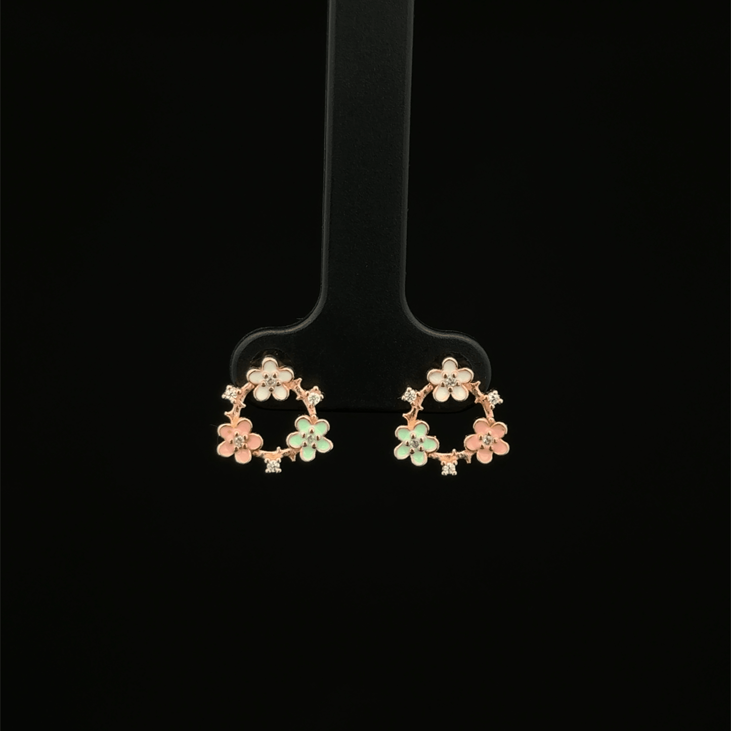 Rosegold Flower Earring