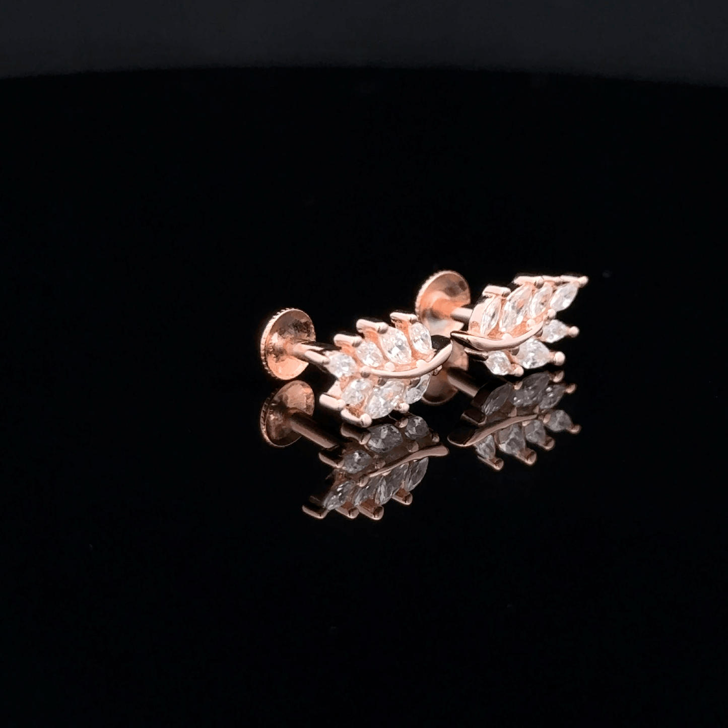 ROSEGOLD LEAF EARRING