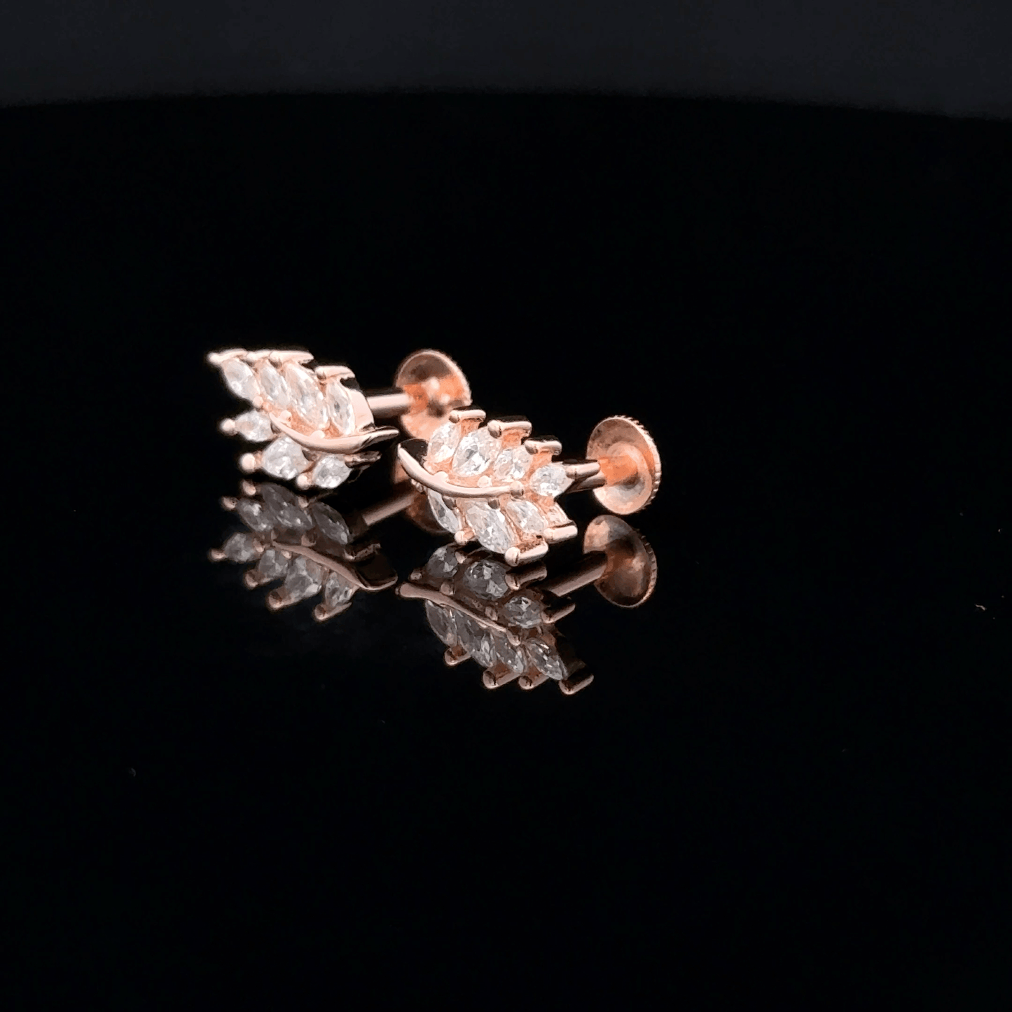 ROSEGOLD LEAF EARRING