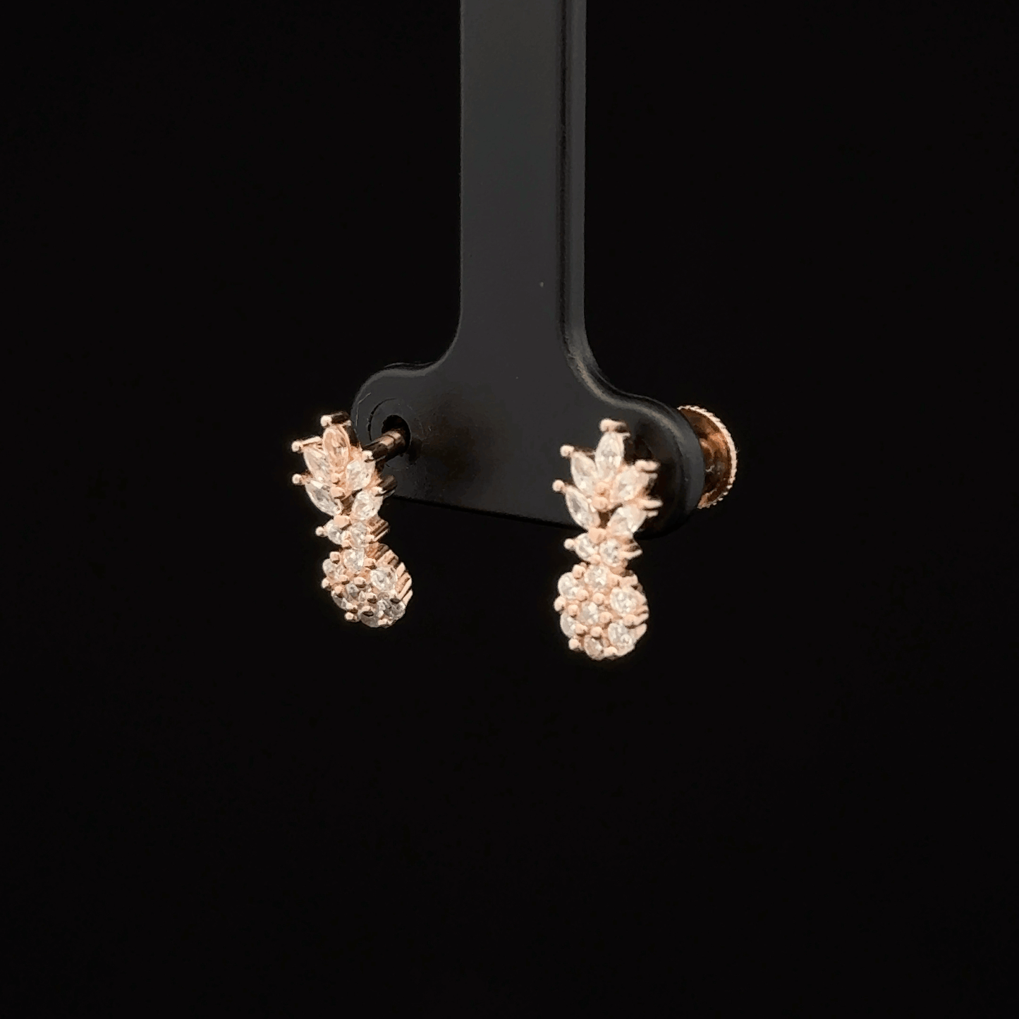 7 STONE LEAF EARRING