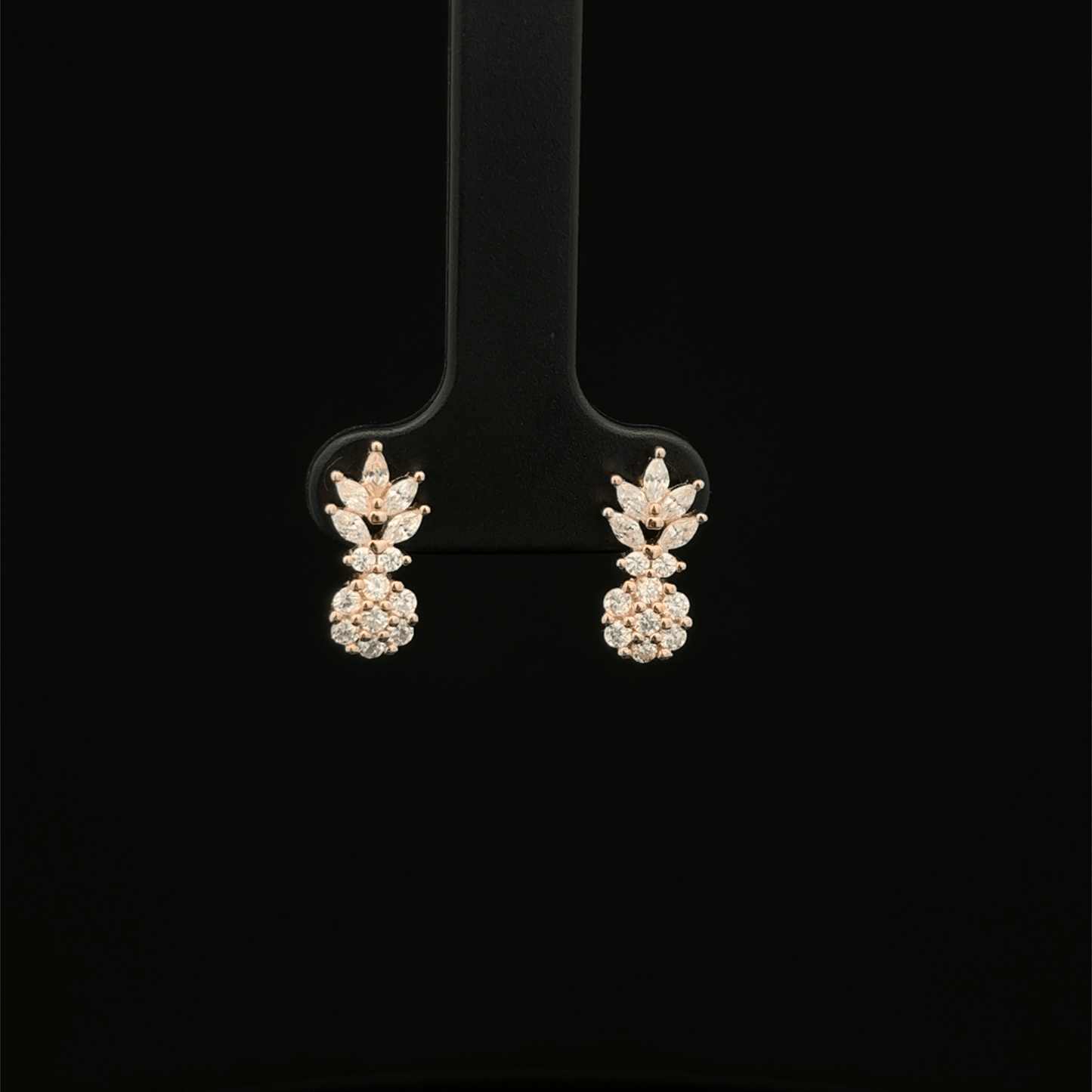 7 STONE LEAF EARRING