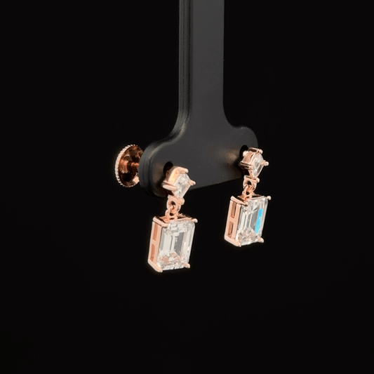 ROSEGOLD RECTANGLE EARRING