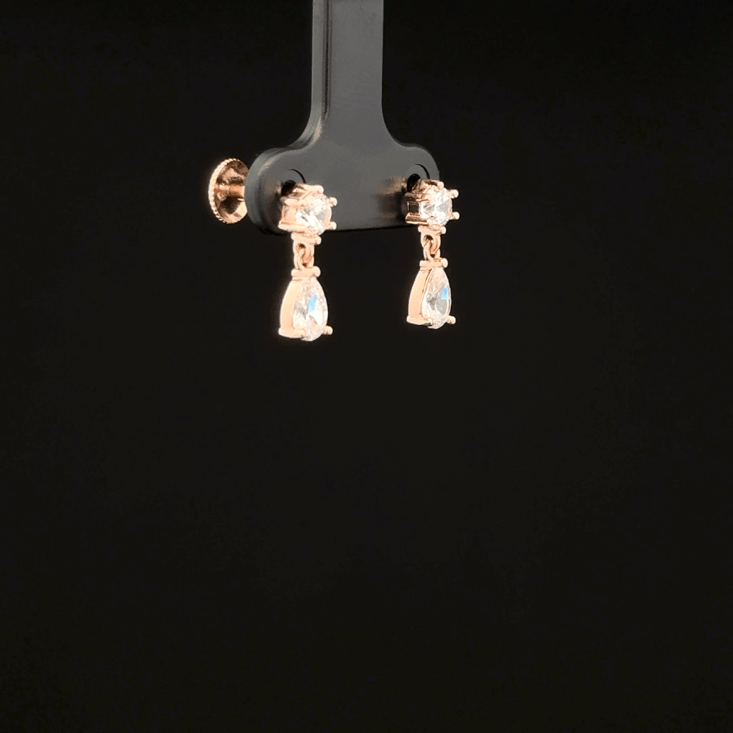 ROSEGOLD STONE HANGING EARRING