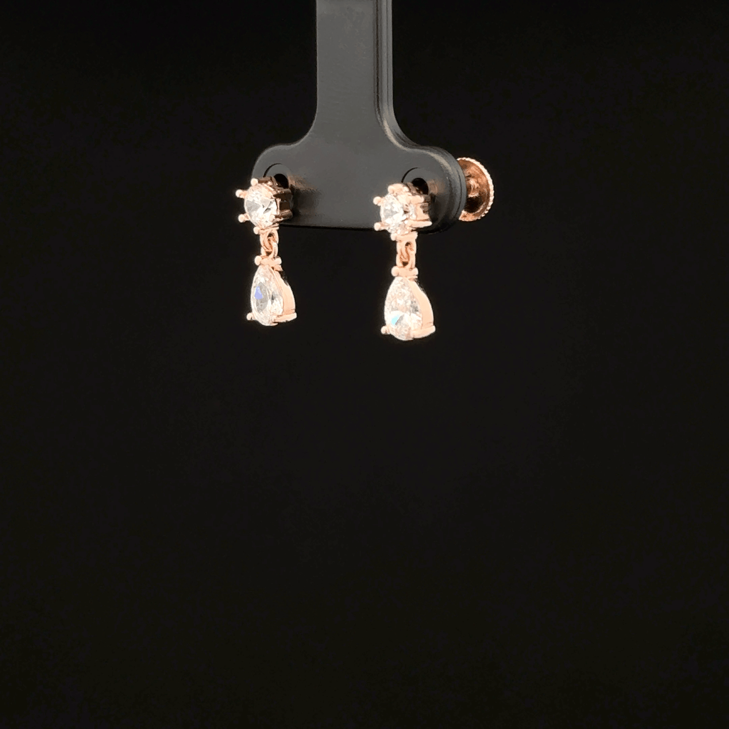 ROSEGOLD STONE HANGING EARRING