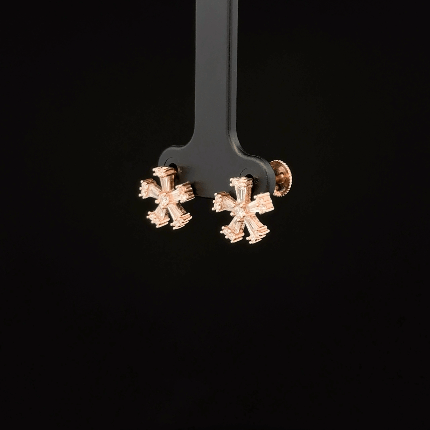 MULTISTONE ROSEGOLD EARRING