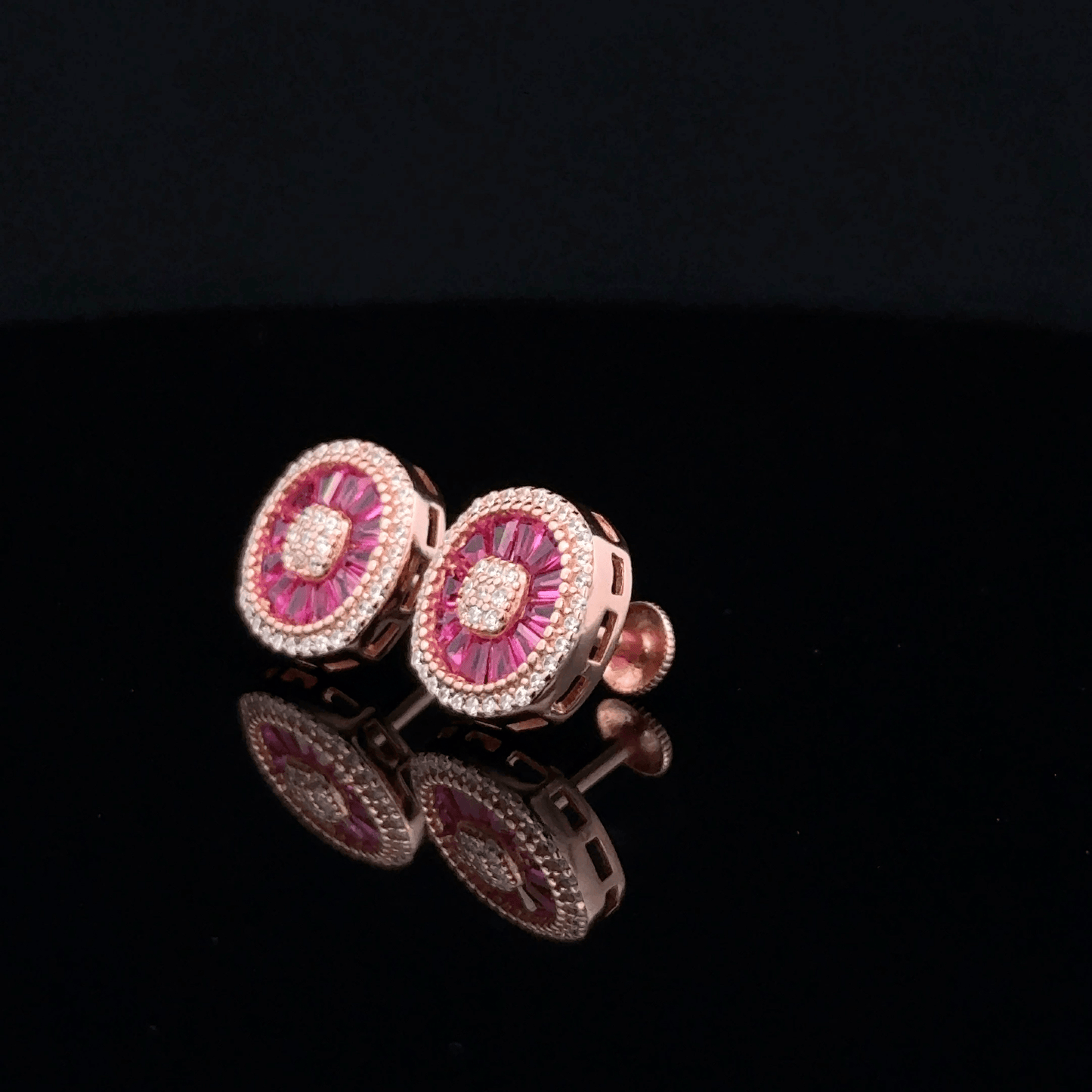 Pink Stone Earrings