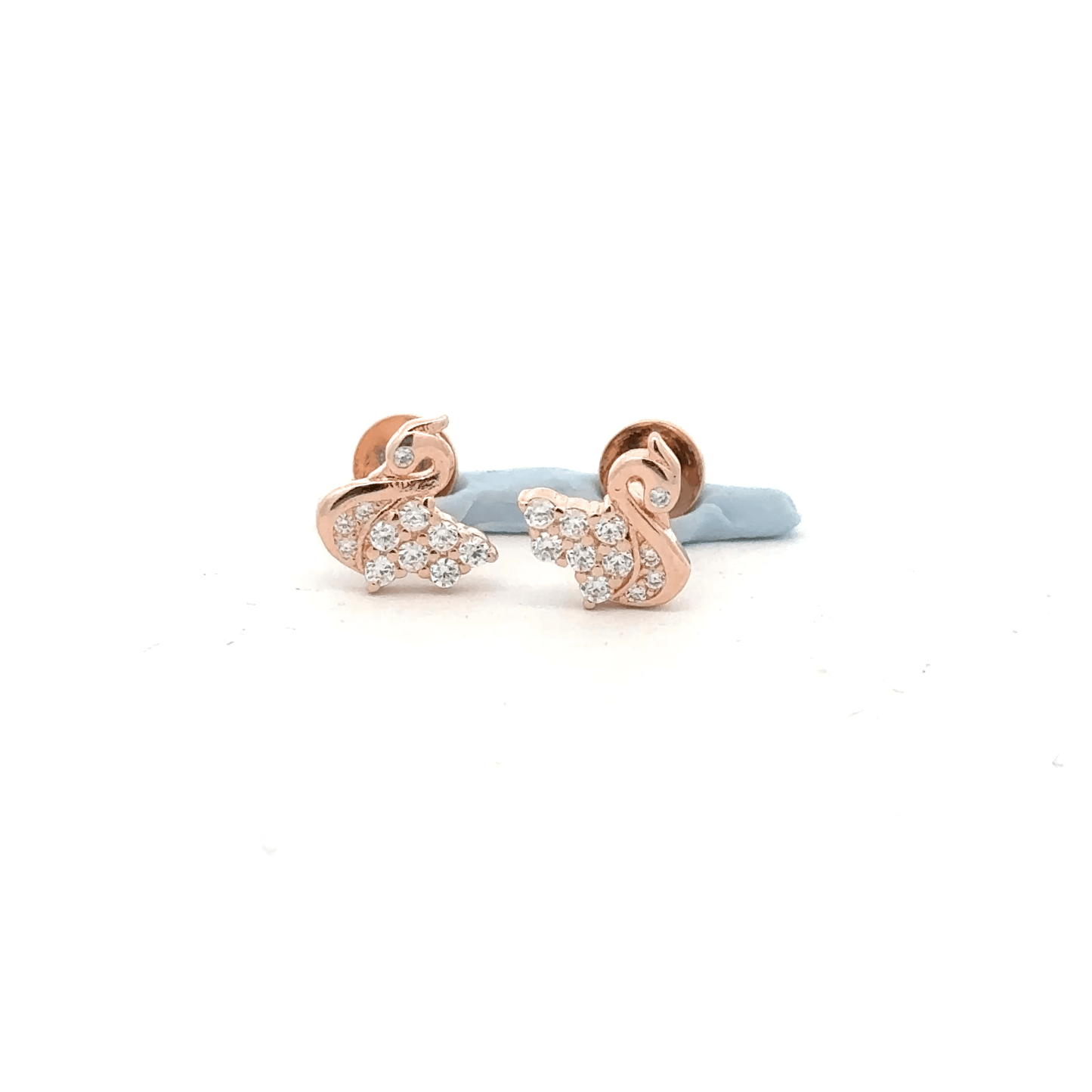 Rosegold Swan Earring