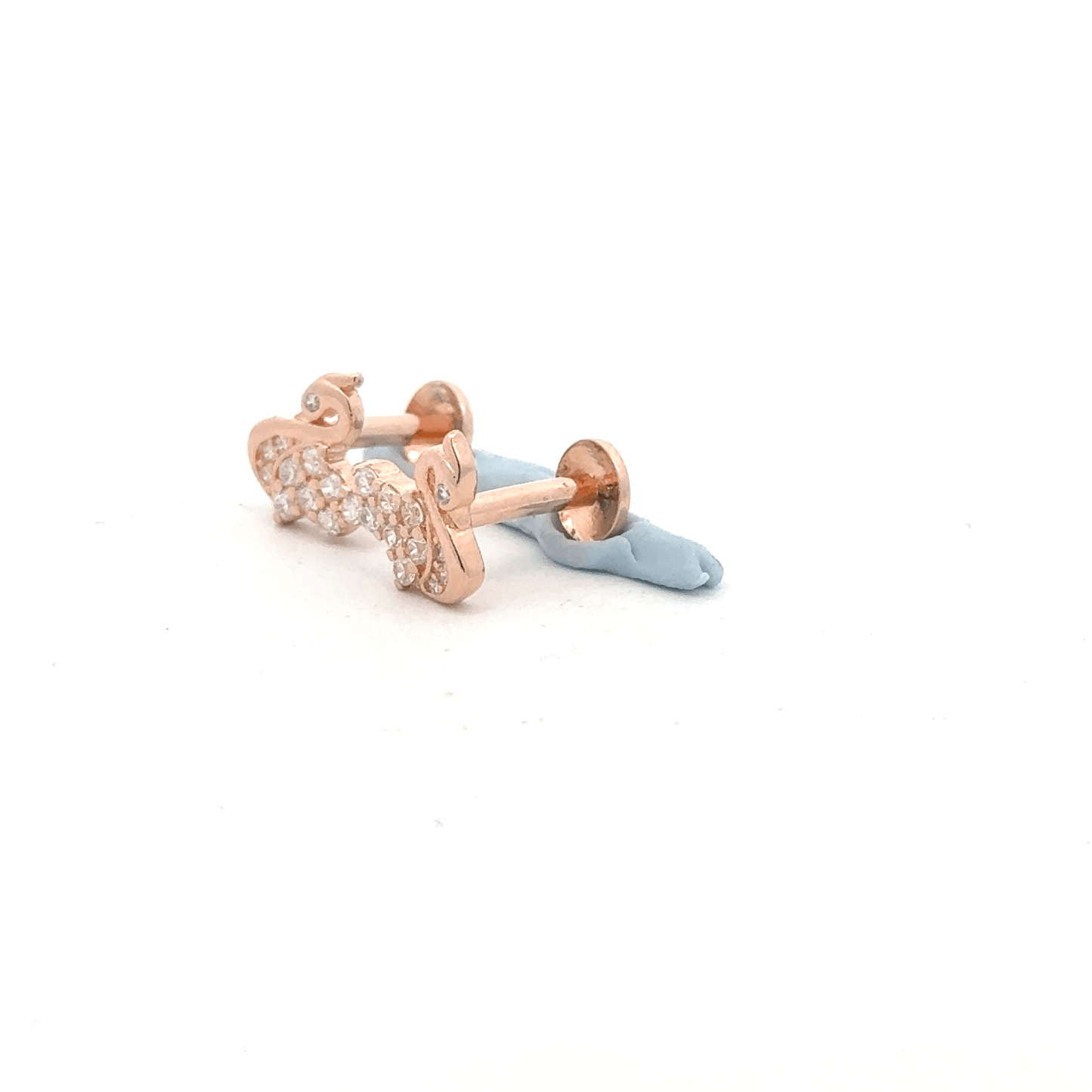 Rosegold Swan Earring