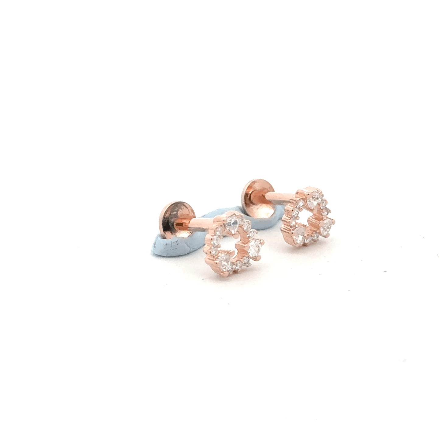 Rosegold Circle Earrings