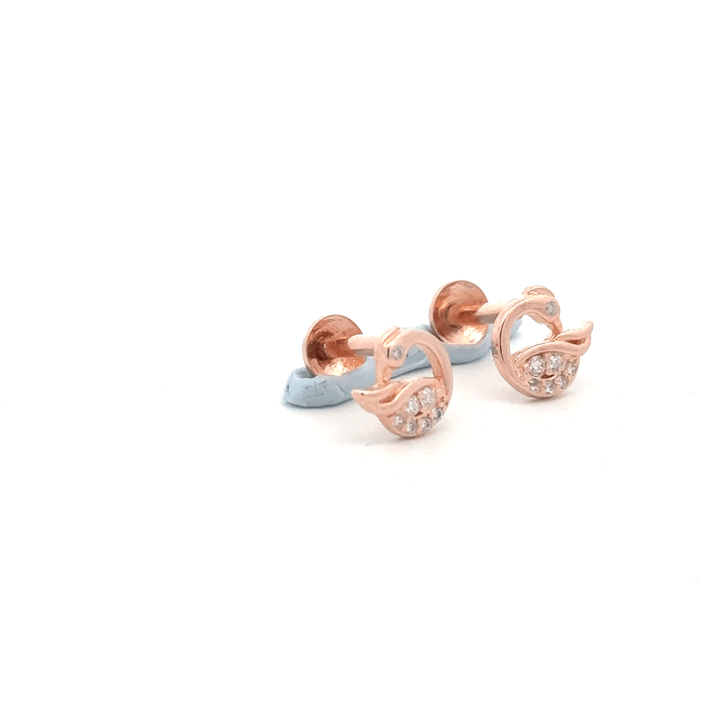 Rosegold Swan Earring