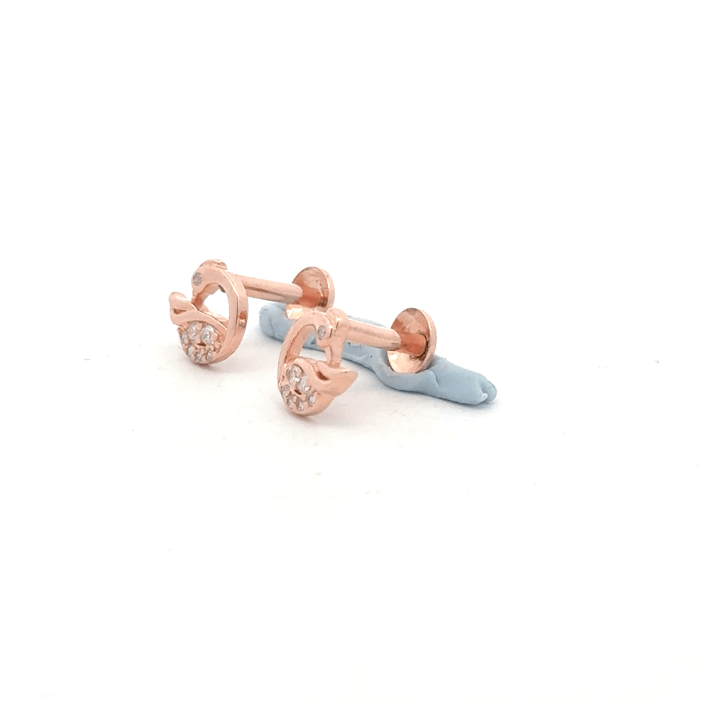 Rosegold Swan Earring