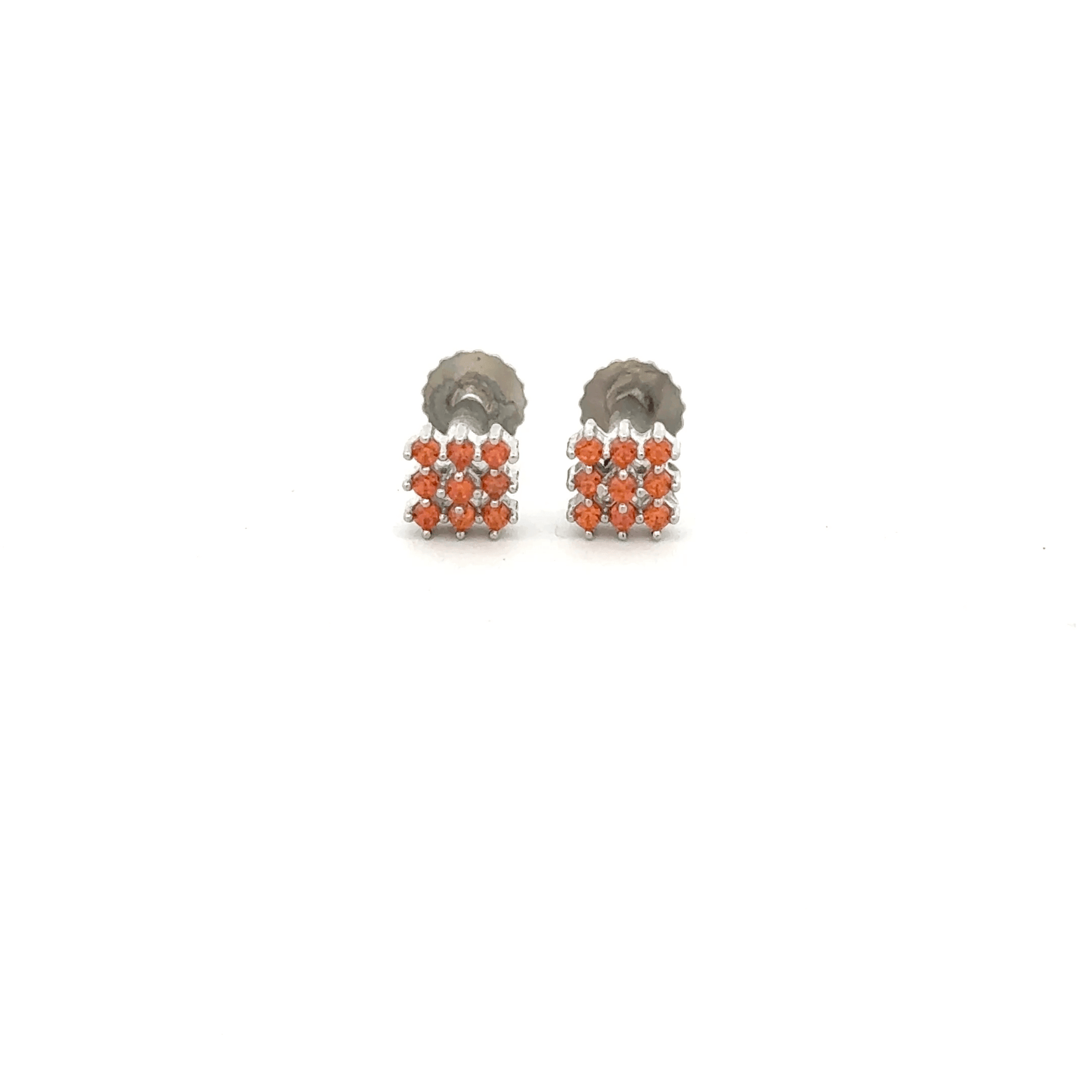 Multistone Orange Earrings