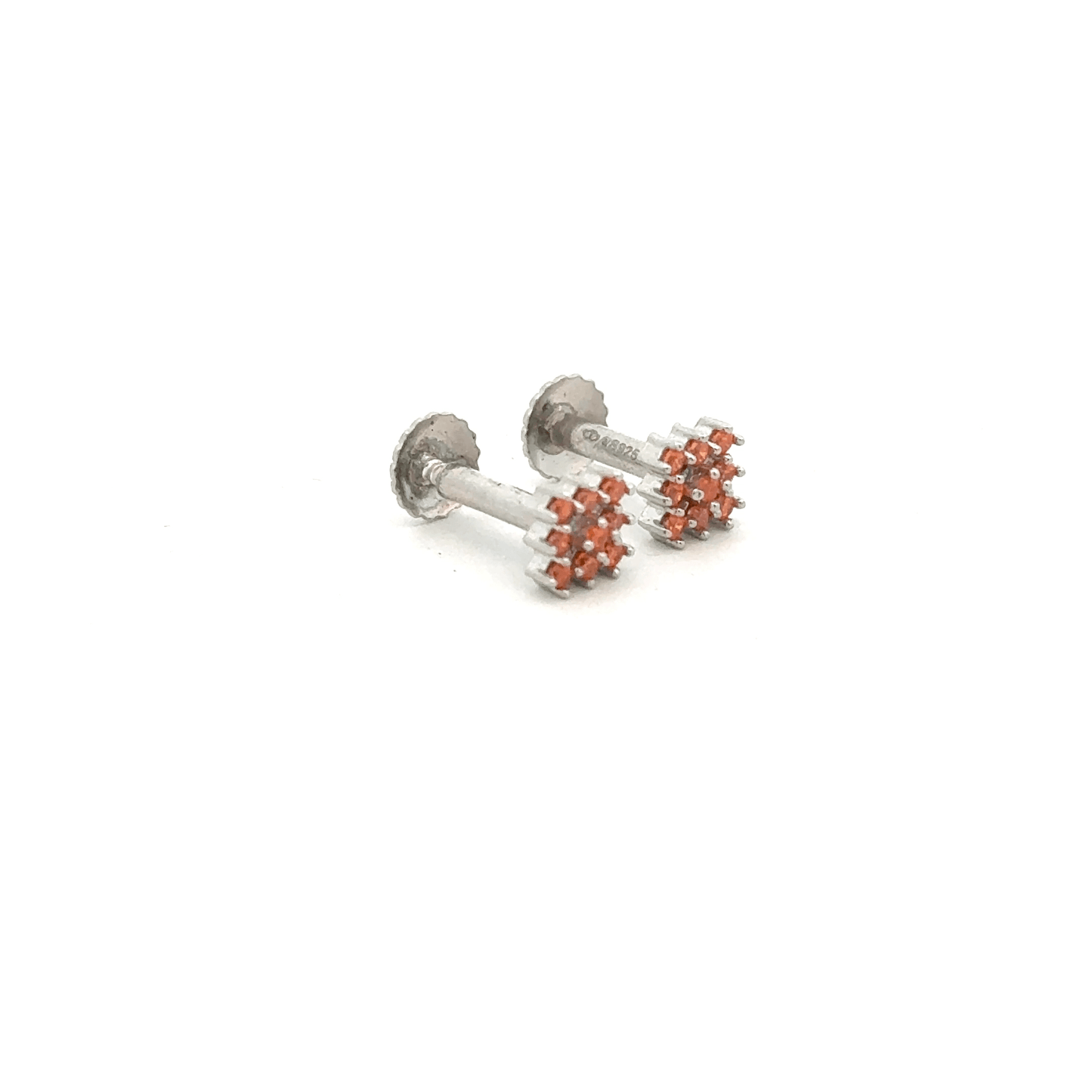 Multistone Orange Earrings